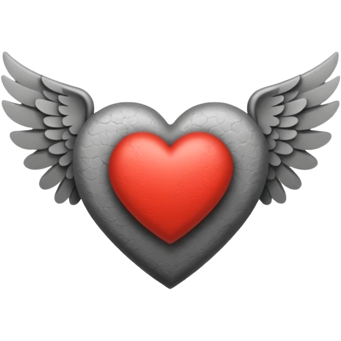 grisgray heart with wings emoji