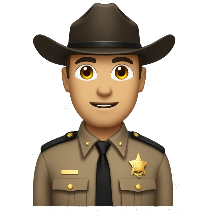 Male Sheriffs Deputy Headshot emoji