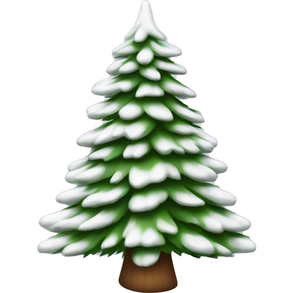  actual white fir christmas tree isolated.  emoji