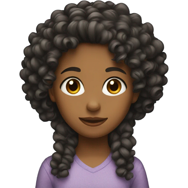 A girl with curly hais emoji