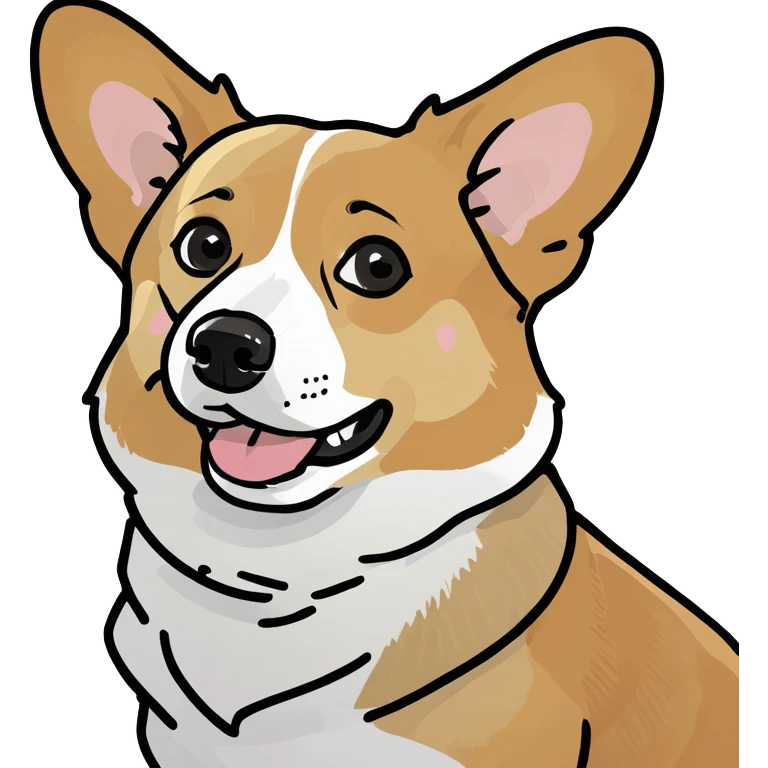 Corgi in red truck emoji