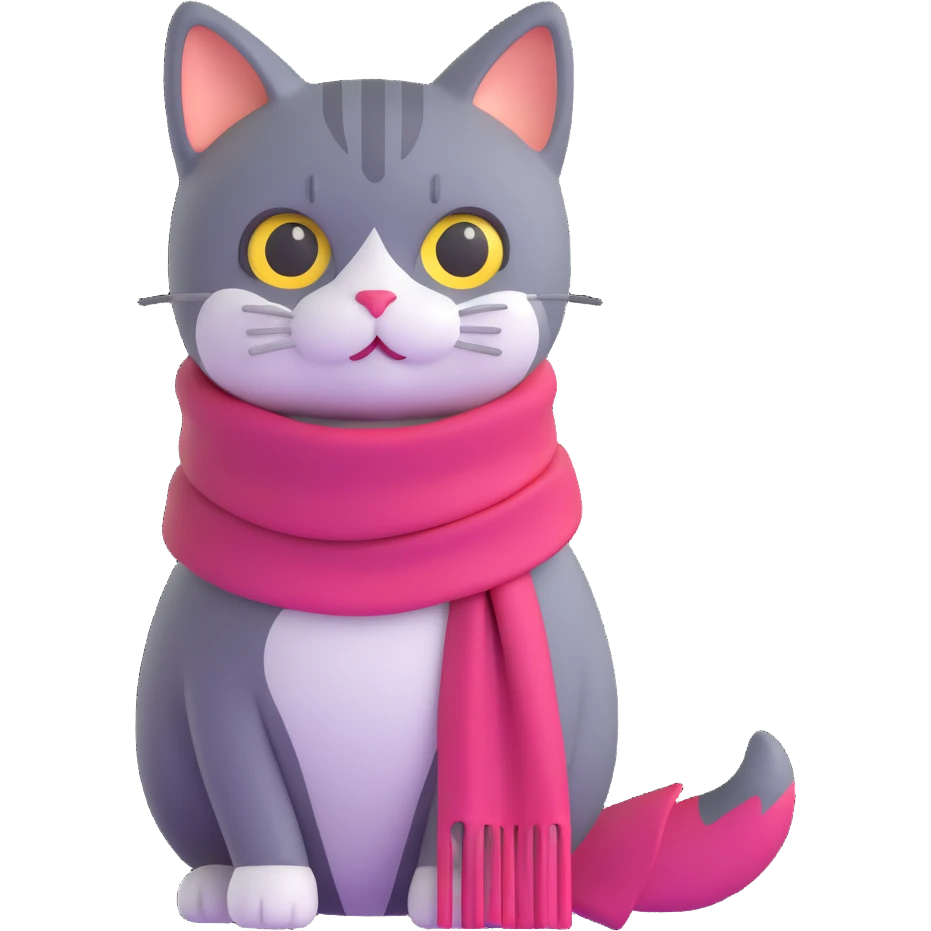 cat with scarf emoji