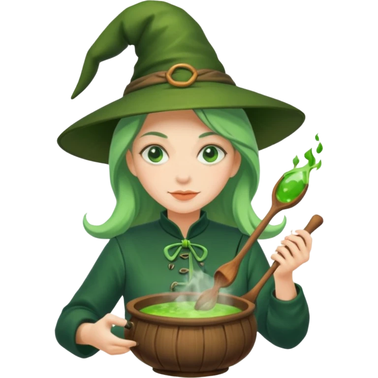 green witch cooking potion emoji