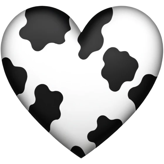 Cow print heart emoji