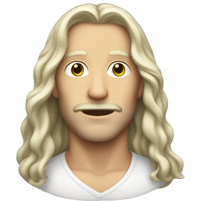White man with long hair and good jaw  emoji