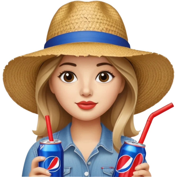 Addison Rae drinking Diet Pepsi  emoji