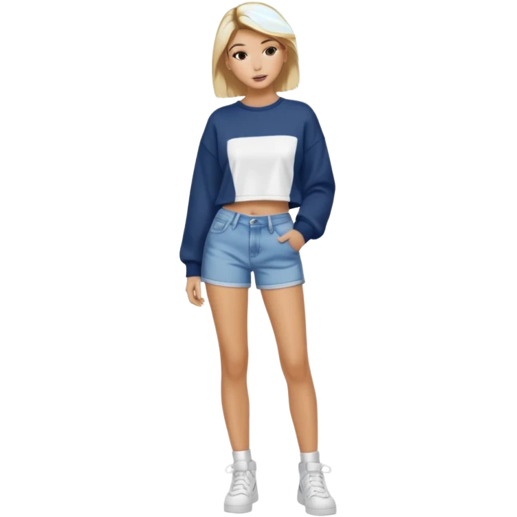 Hailey bieber cheveux court blond court et voir tout son corps emoji