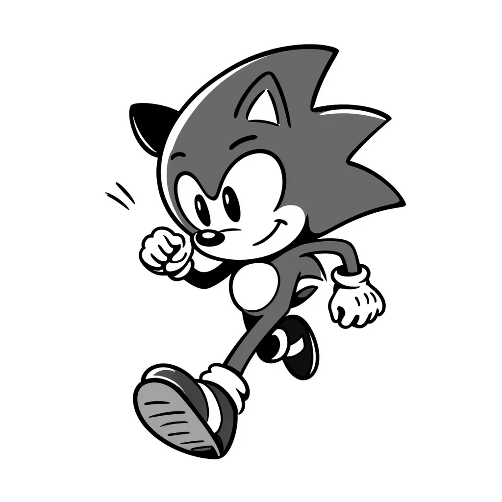 doodle style Sonic the Hedgehog emoji