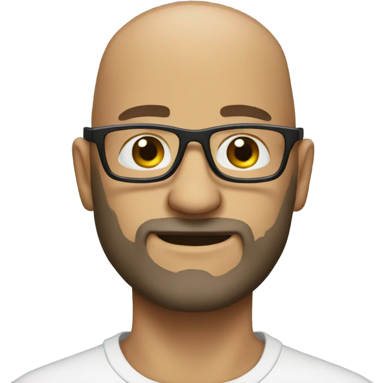 bald man with a beard and glasses emoji