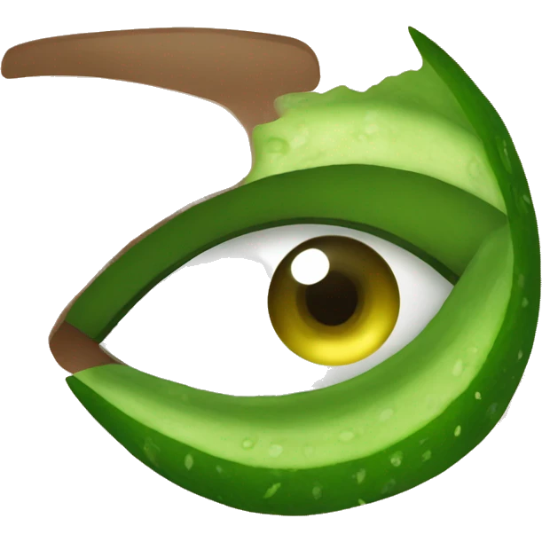 Doing cucumber eye pack emoji
