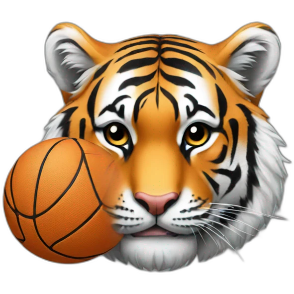 tiger with ball emoji