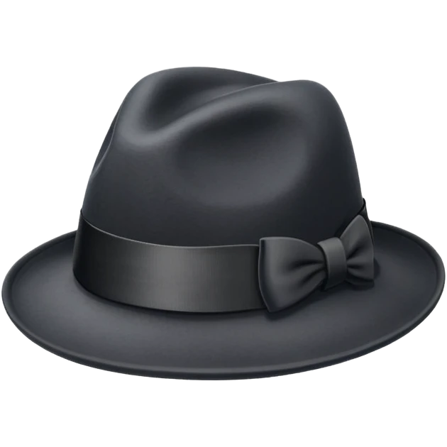 a fedora emoji with a ribbon emoji
