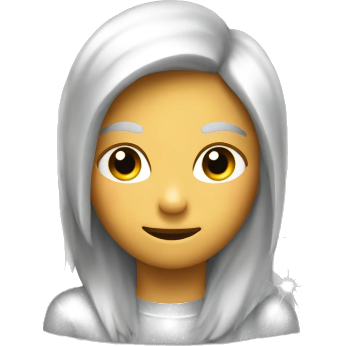 The original sparkle emoji but in silver emoji