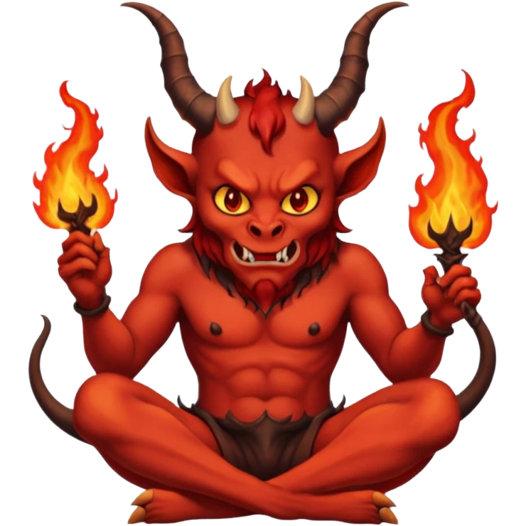 devil sit down in the infernum emoji