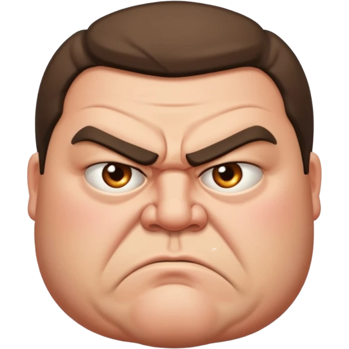 Fat angry man emoji