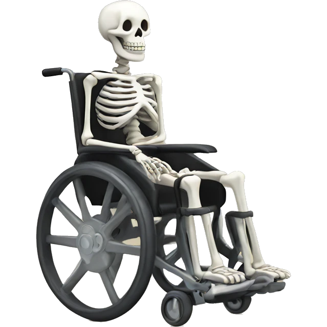 Skeleton in wheelchair emoji