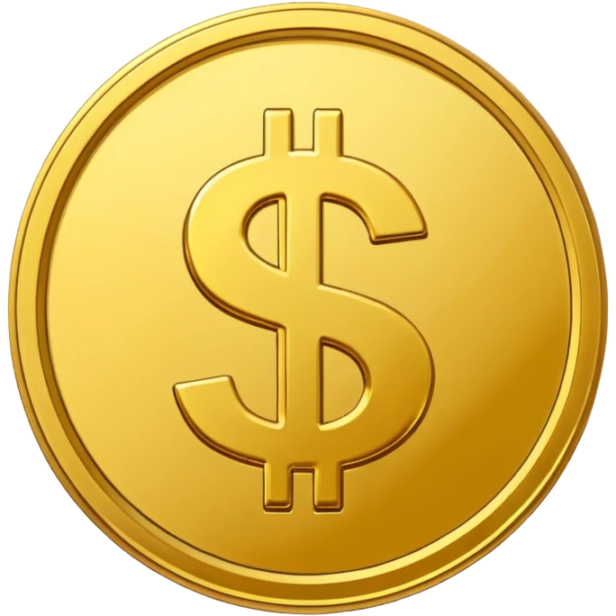 Gold coin with dollar sign emoji emoji