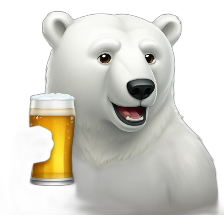 Polar-bear-drinking-beer emoji