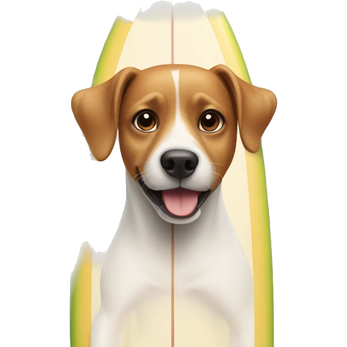 Dog on surfboard  emoji