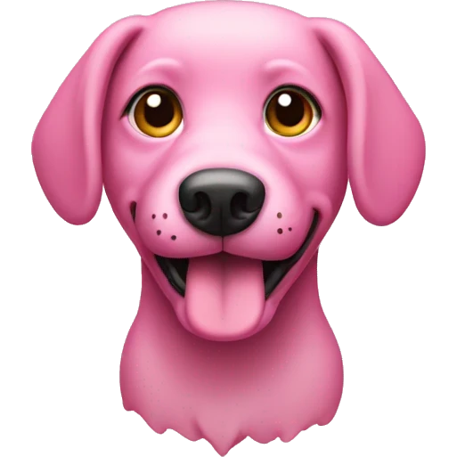 Pink dog  emoji