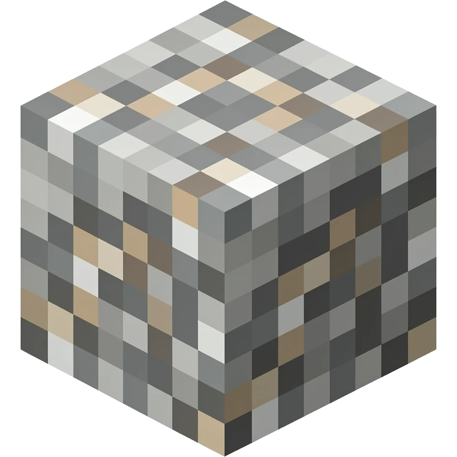 Make me a gravel pixleated minecraft block? emoji