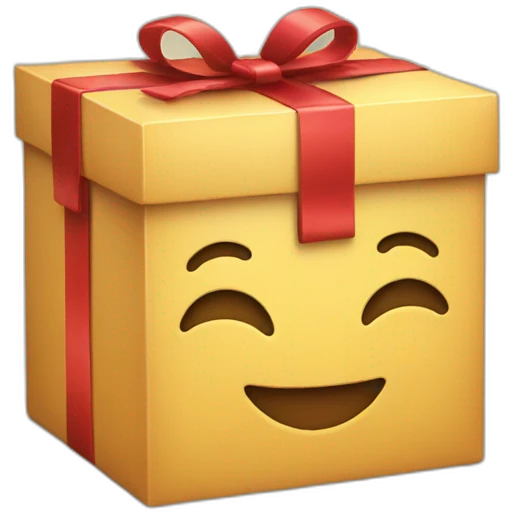 gift box with smile emoji