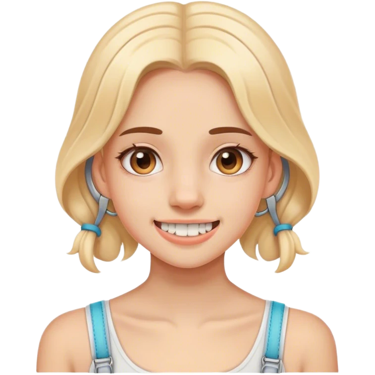 Girl with bracez emoji