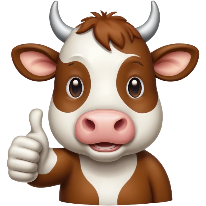 cool cow giving a thumbs up emoji