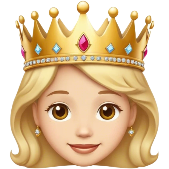 little face in love with a crown emoji