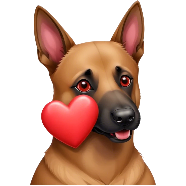 Belgian malinois happy Valentine’s Day emoji