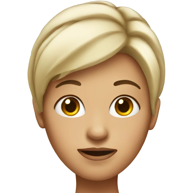 woman with a huge head emoji
