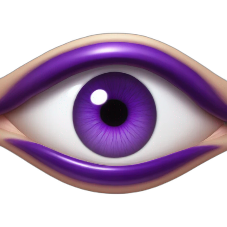 majestic godly violet iris eyeball intense serious symmetrical emoji