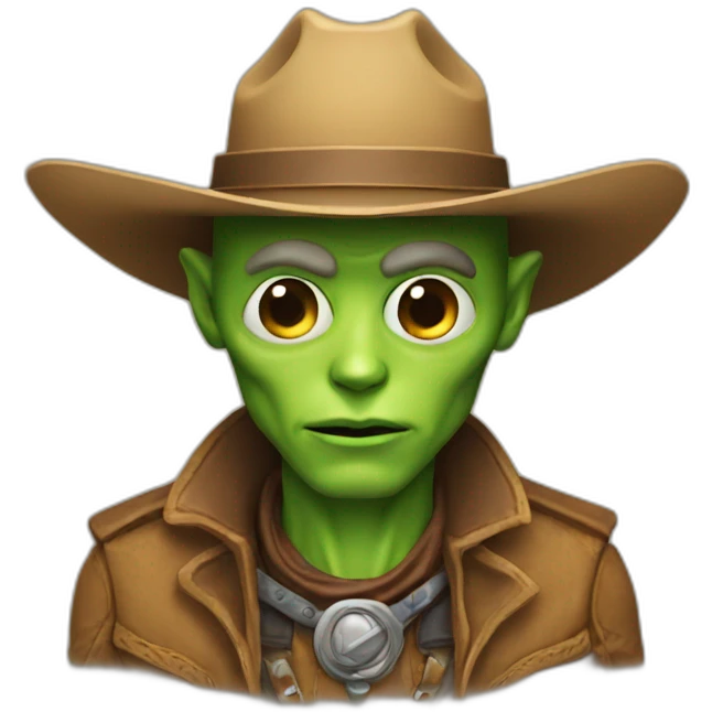 Alien-cowboy emoji