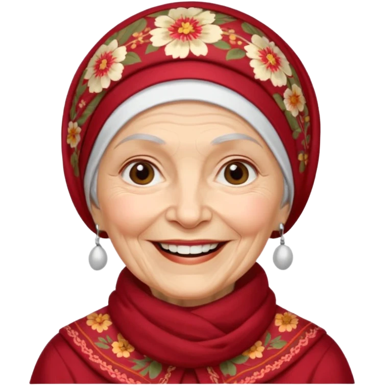 Старая женщина в традиционном платочке СССР emoji