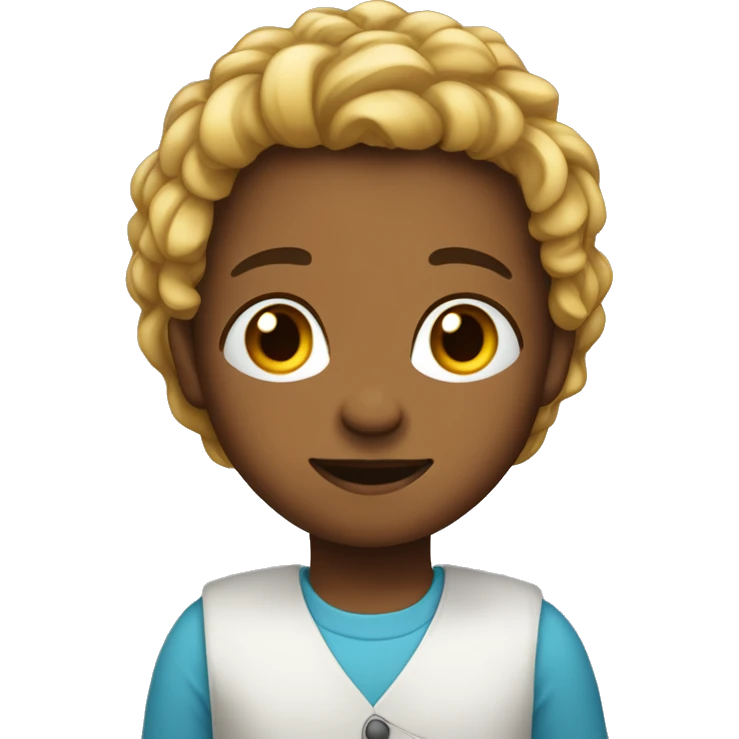 métisse jeune cheveux longs emoji