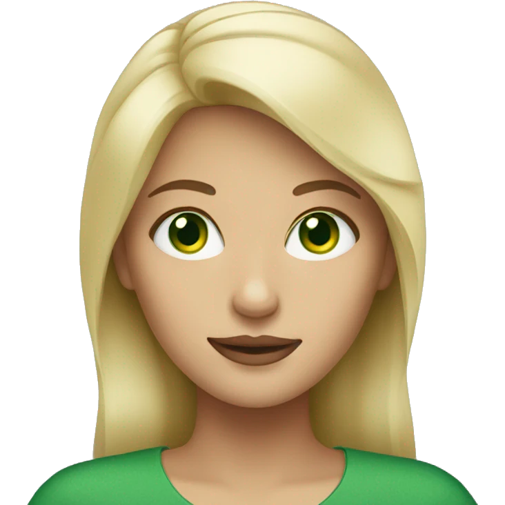Blonde Woman With Green Eyes  emoji