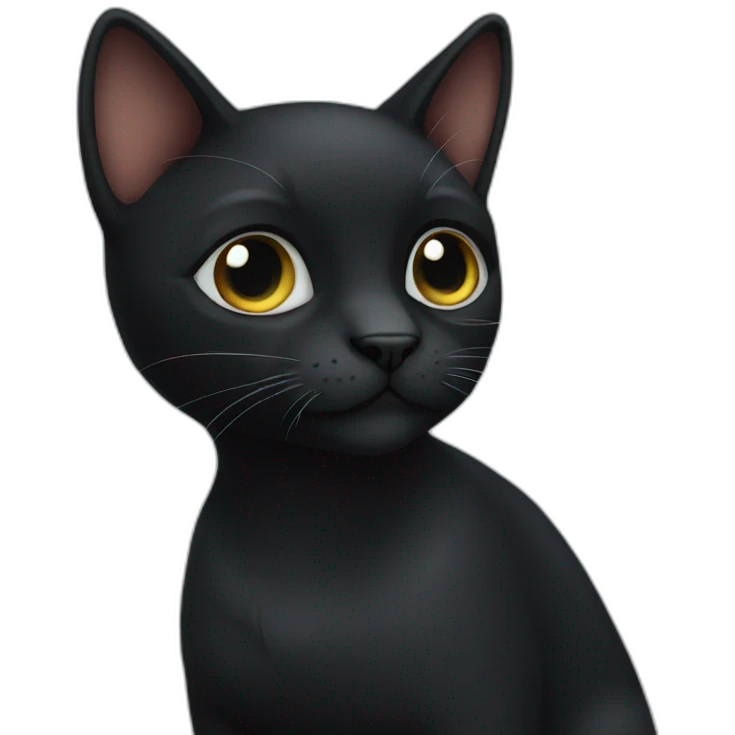 Cute black cat emoji