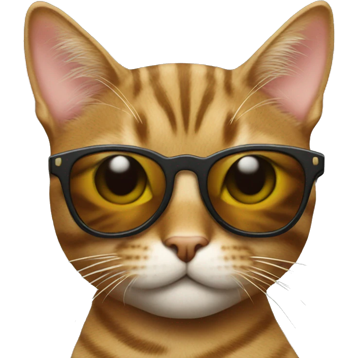 Tabby cat with sunglasses emoji