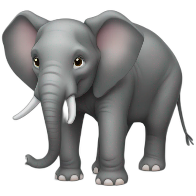Souris sur éléphant emoji