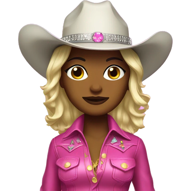 Pink Disco cowgirl emoji