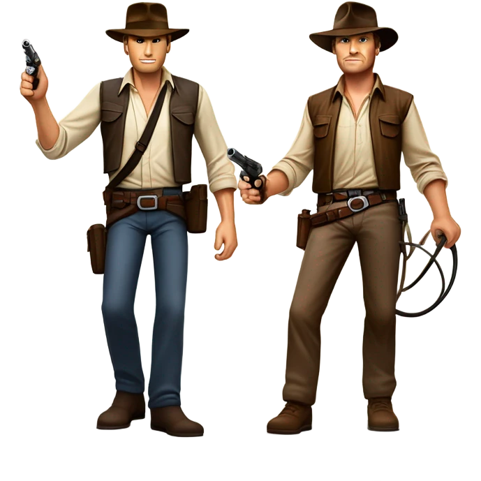 Indiana jones vs Han Solo emoji