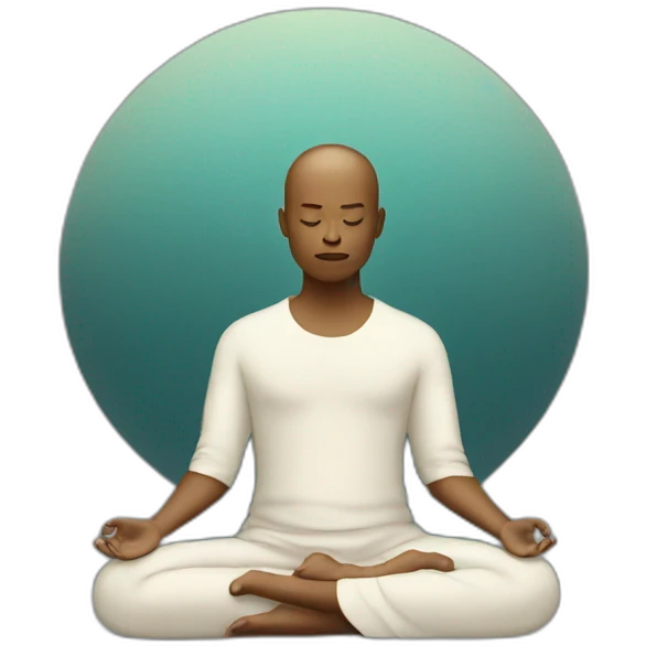 a person meditating emoji