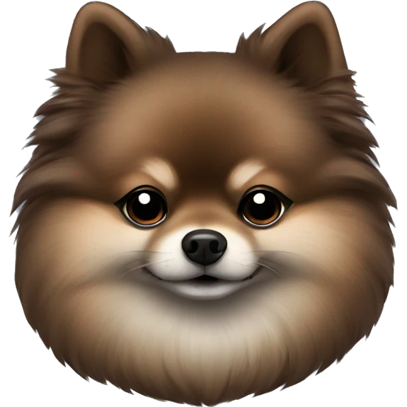 Sleeping dark grey and dark brown pomeranian emoji