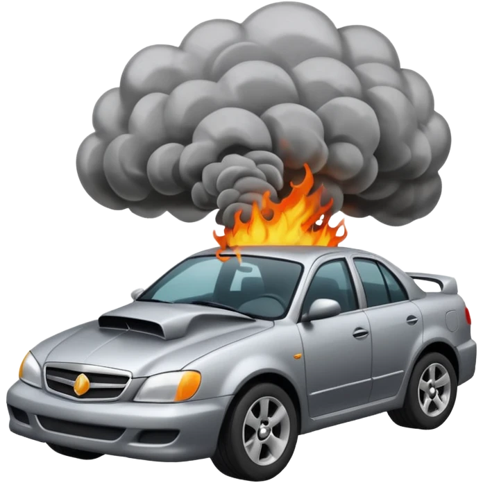 a car crashing emoji