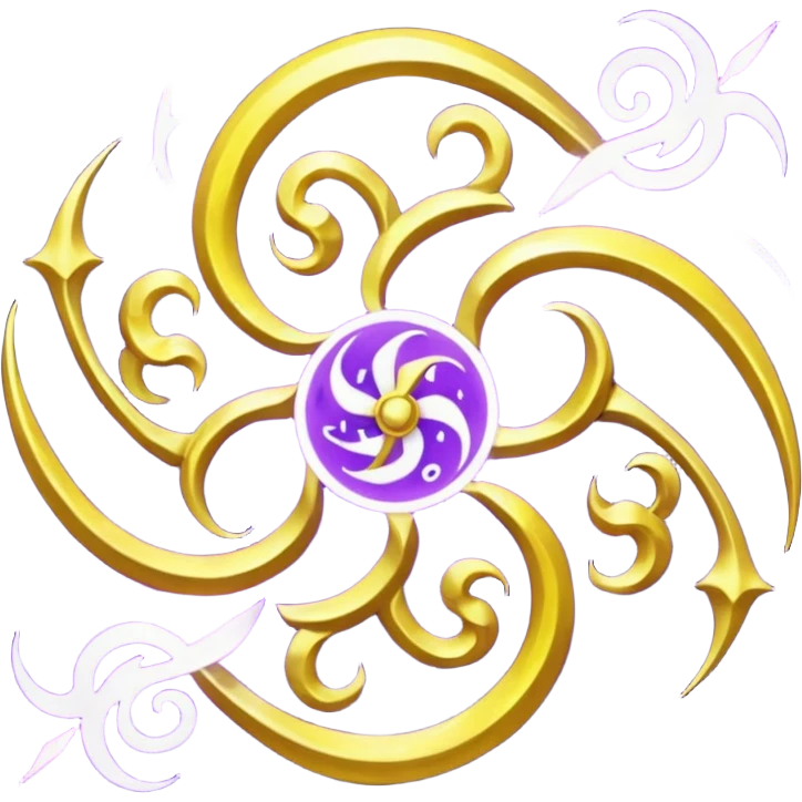 Wiz 101 casting sigil purple and yellow inspired storm magic  emoji