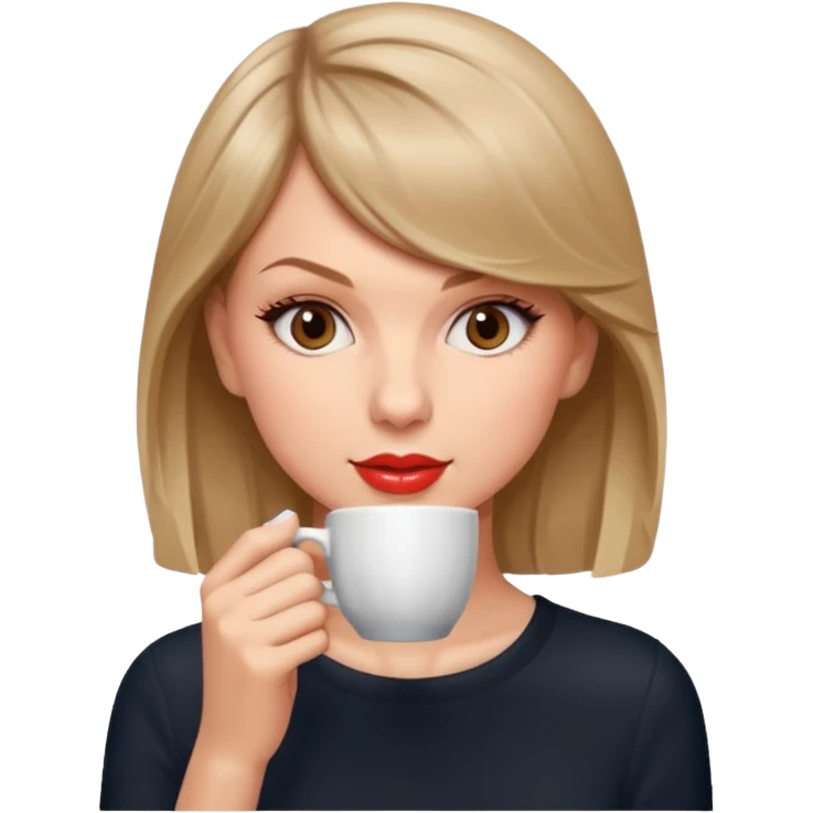 Taylor swift drinking coffee emoji
