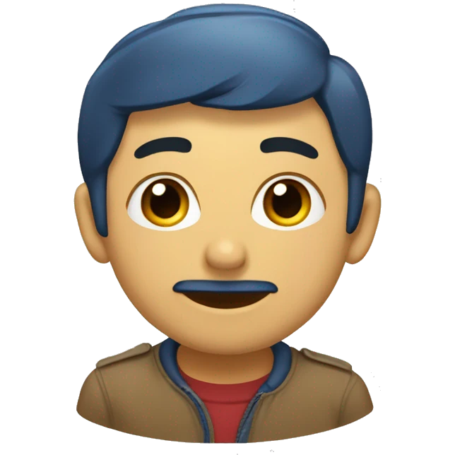 мишка синий  emoji