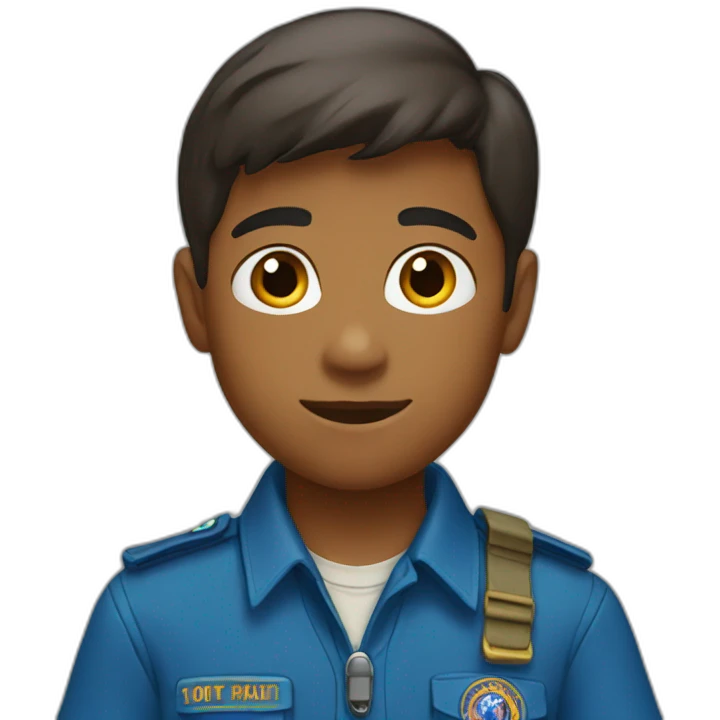 Scout boy with a blue scout shirt emoji