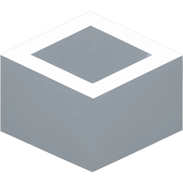 isometric transparent square solid outline border emoji