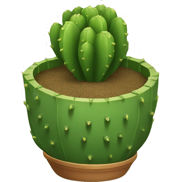 round Nopal without pot emoji